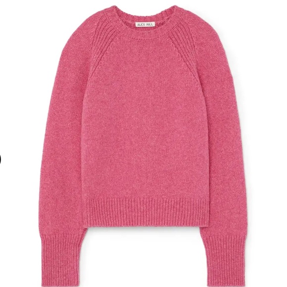 NWOT Alex Mill Greta Crewneck Sweater Wild Orchid Medium - Picture 2 of 12